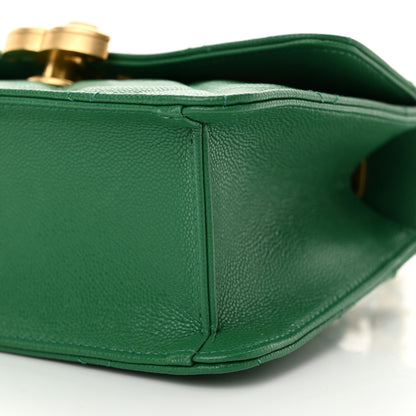 Chanel Caviar Quilted Mini CC Flap Green 10 of 10