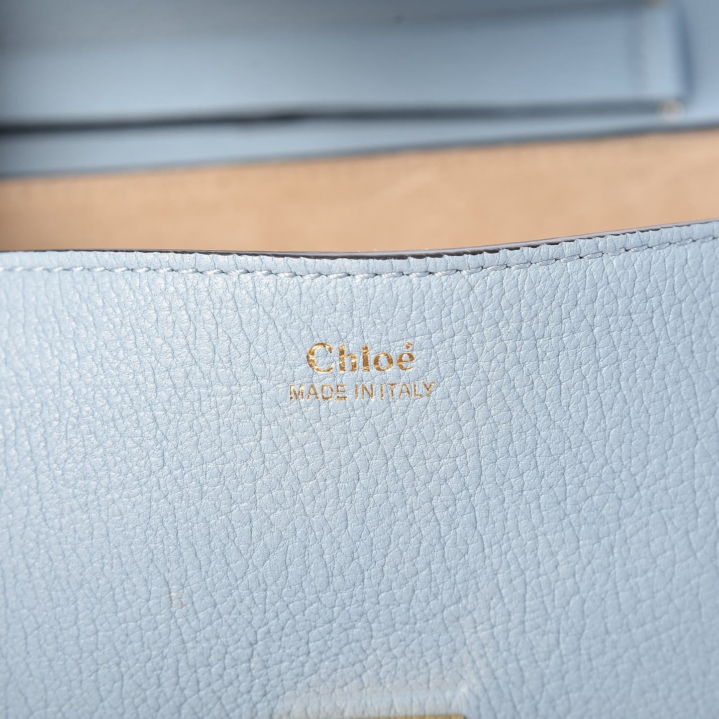 Grained Lambskin Drew Shoulder Bag Fresh Blue