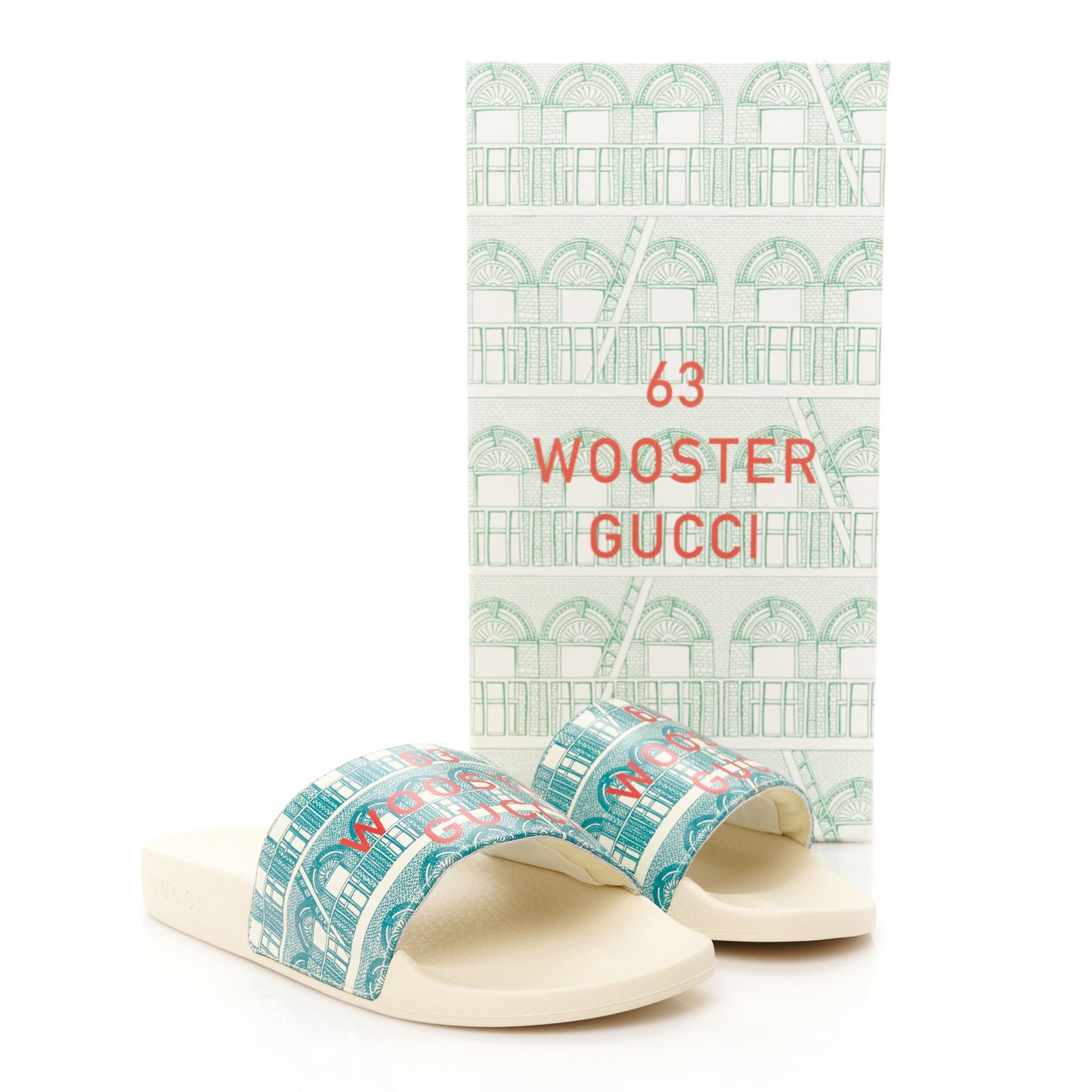 Rubber Apollo Slide Sandals 36 Antique White