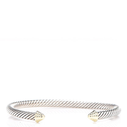 David Yurman Sterling Silver 14K Yellow Gold 5mm Cable Classics Bracelet 1 of 3