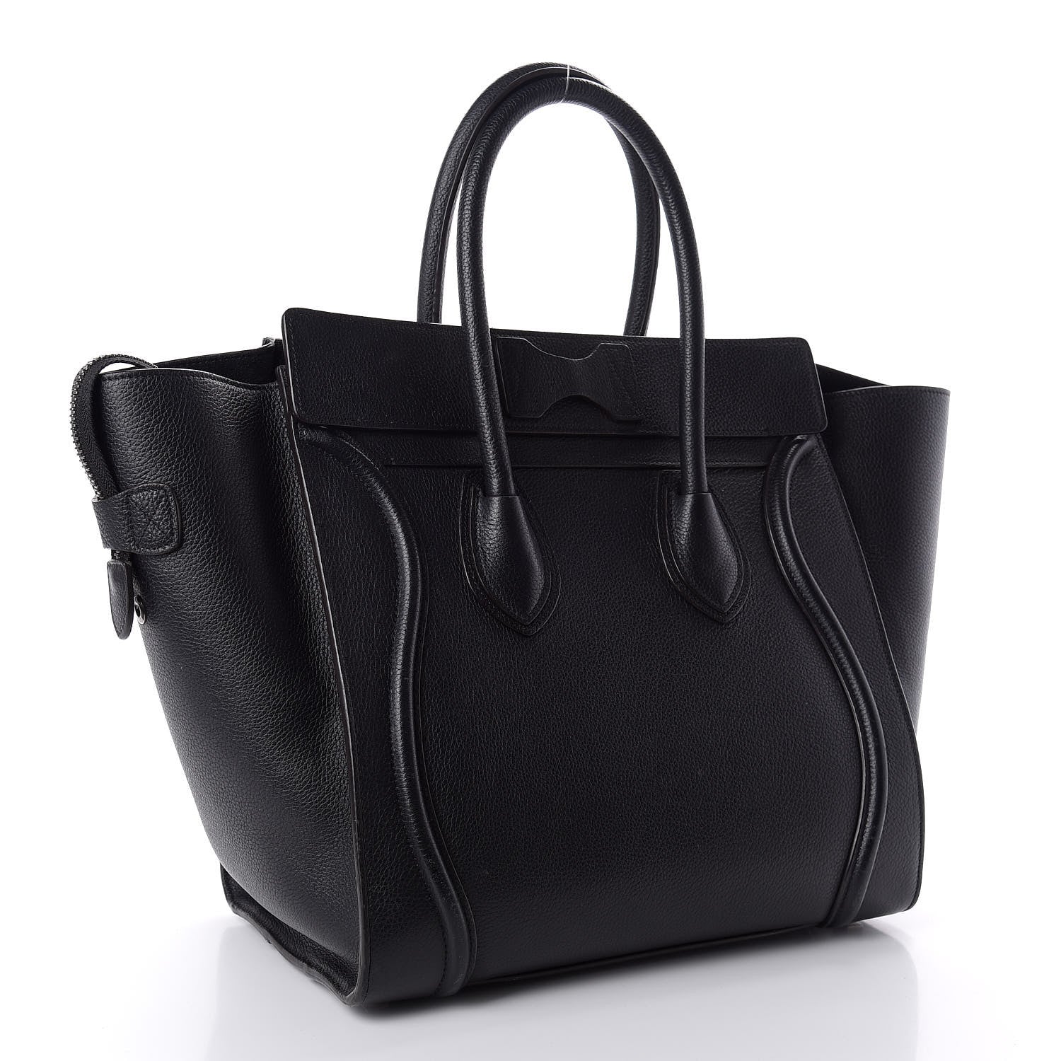 Celine Drummed Calfskin Mini Luggage Black 3 of 12