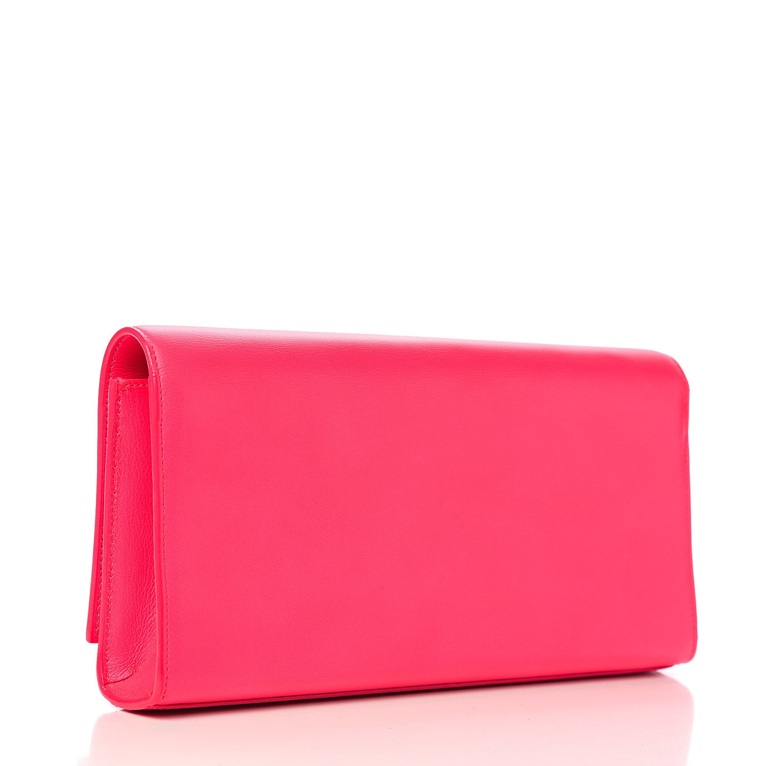 Saint Laurent Calfskin Classic Monogram Cassandre Clutch Fuchsia 2 of 7