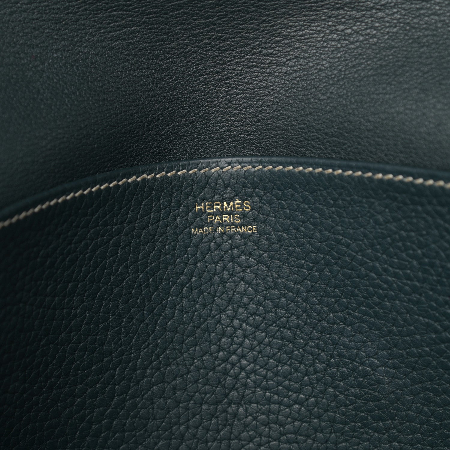 Hermes Taurillon Clemence Halzan 31 GM Vert Cypress 6 of 10