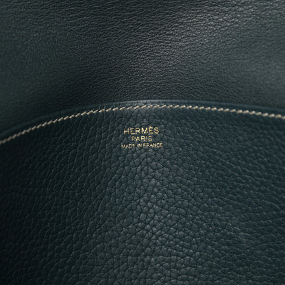 Hermes Taurillon Clemence Halzan 31 GM Vert Cypress 6 of 10