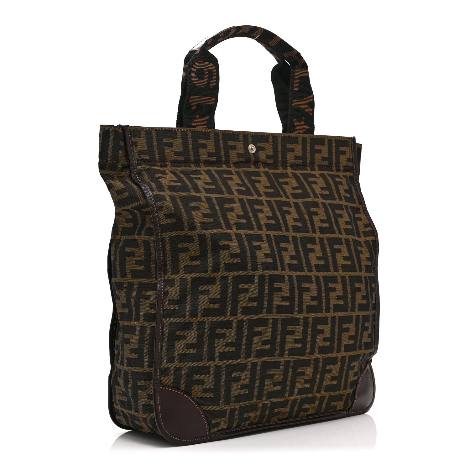Fendi Zucca 1925 Vertical Tote Tobacco 3 of 12