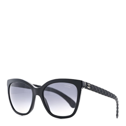 Chanel Acetate Quilted Polarized Butterfly CC Sunglasses 5288-Q Black 1 of 8