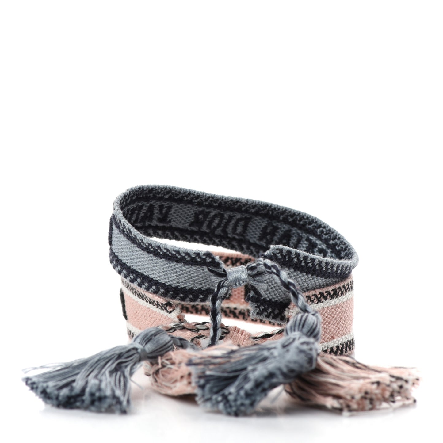 Woven Cotton J'Adior Friendship Bracelet Set Blue Pink
