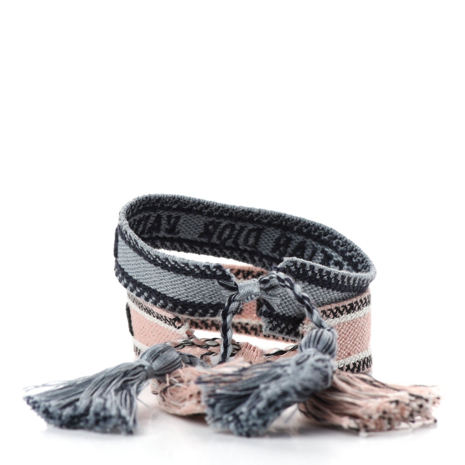 Christian Dior Woven Cotton J'Adior Friendship Bracelet Set Blue Pink 3 of 3