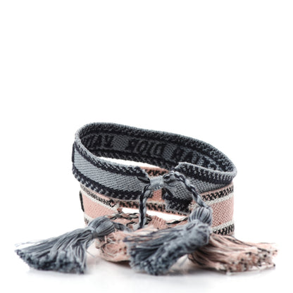 Christian Dior Woven Cotton J'Adior Friendship Bracelet Set Blue Pink 3 of 3