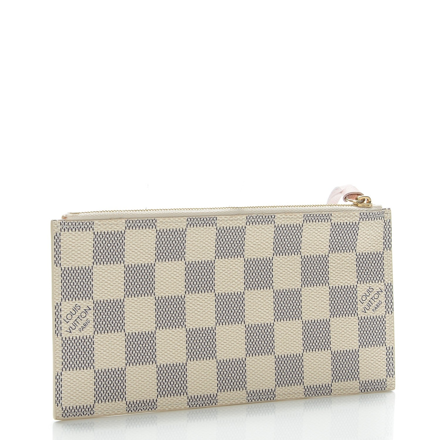 Louis Vuitton Damier Azur Felicie Chain Wallet Zippered Insert Rose Ballerine 3 of 5