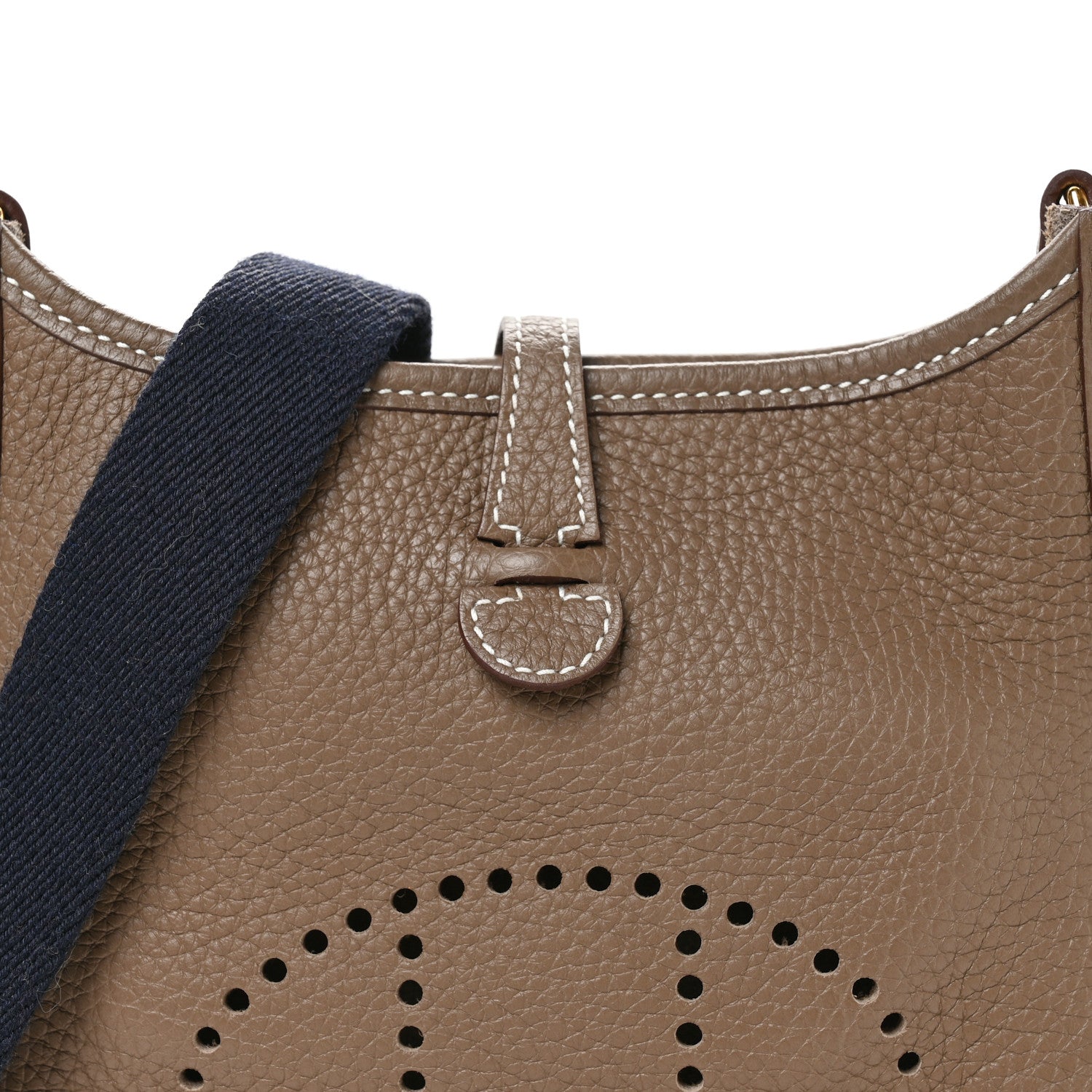 Hermes Taurillon Clemence Amazone Evelyne TPM Etoupe Bleu Indigo 8 of 11