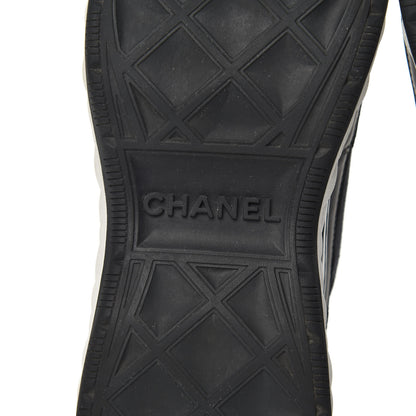 Chanel Velvet Calfskin Mixed Fibers CC Sneakers 36.5 Black 6 of 11