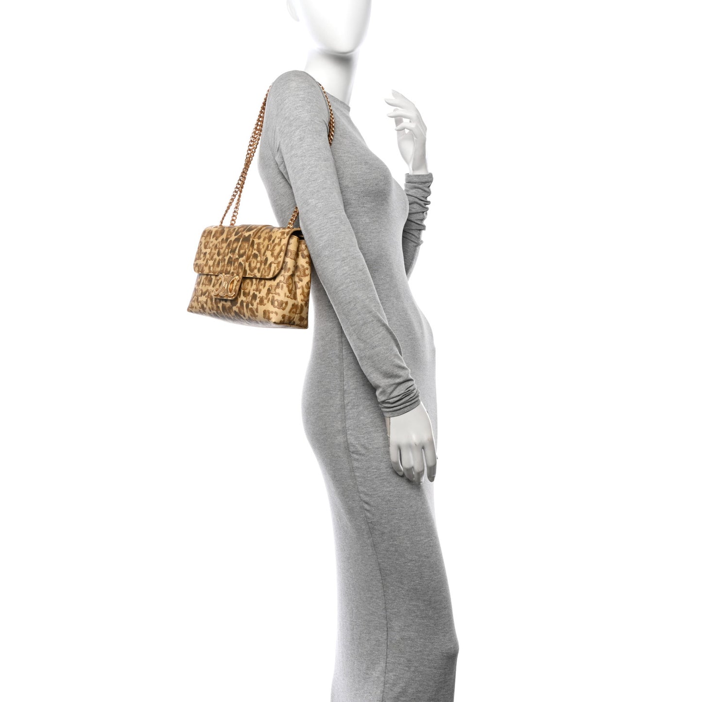 Canvas Leopard Print Medium Victoire Bag