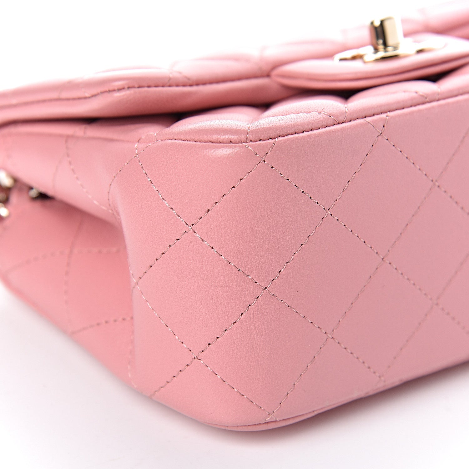 Chanel Lambskin Quilted Mini Square Flap Pink 9 of 11