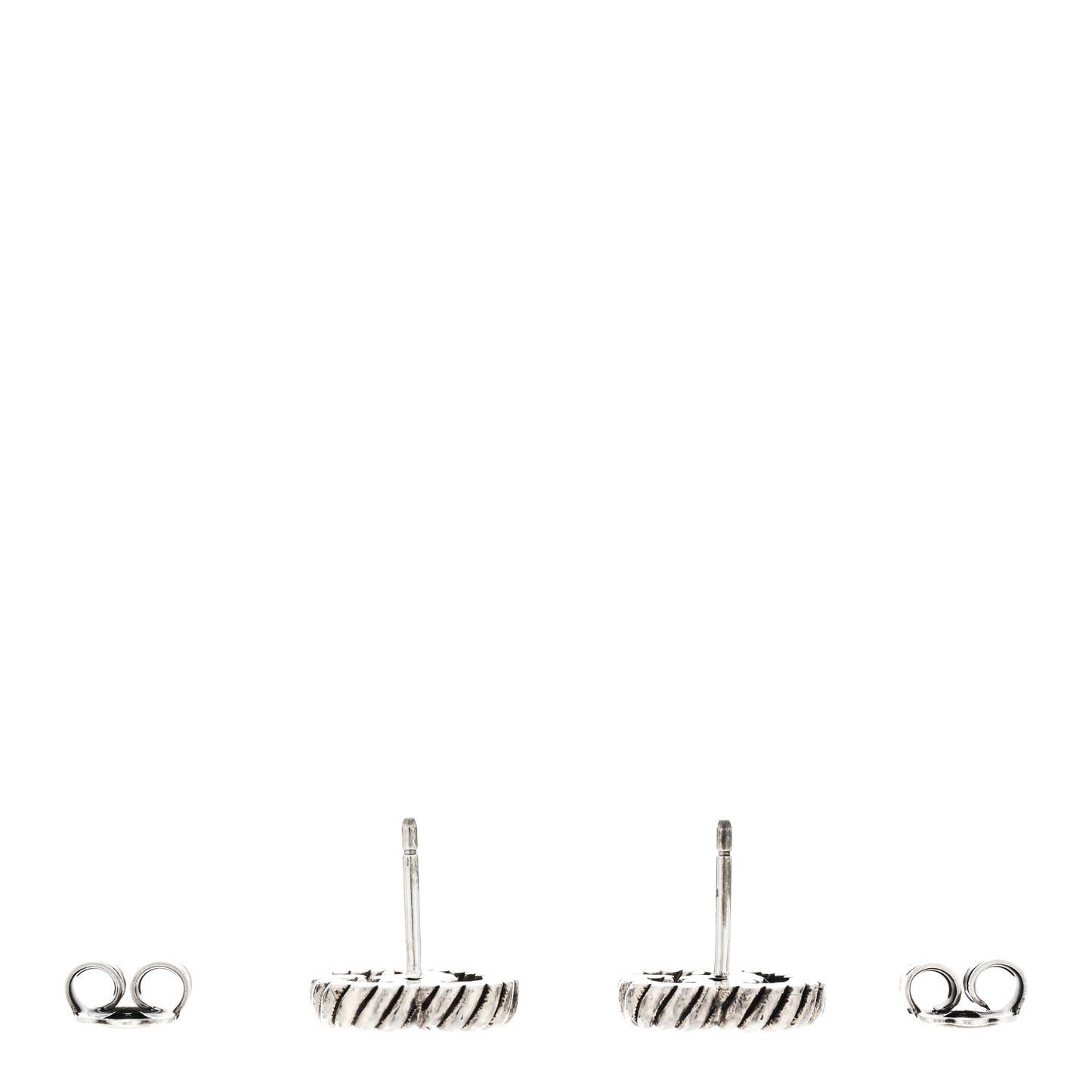 Sterling Silver Torchon Double G Earrings