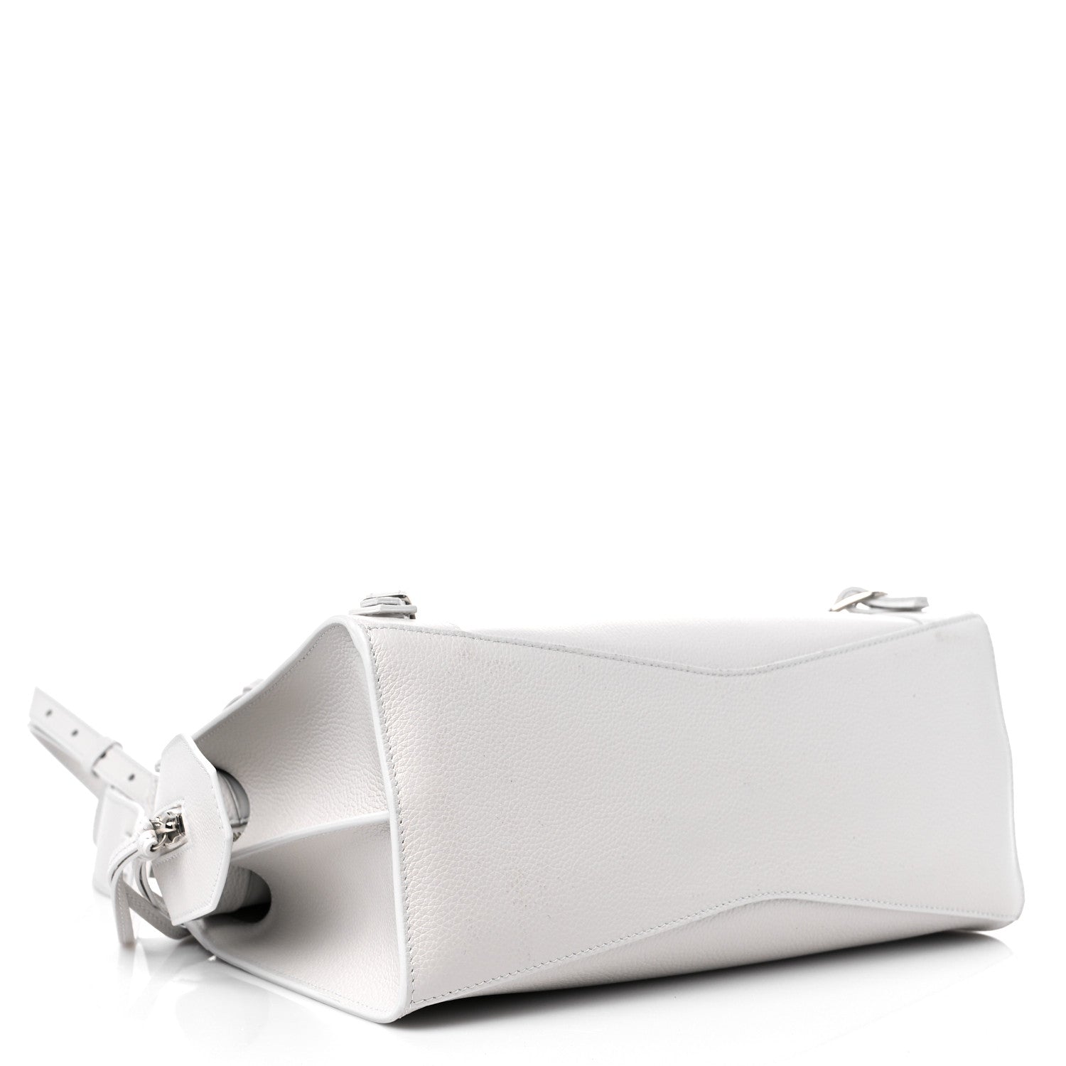 Balenciaga Grained Calfskin Neo Classic Silver Hardware S City Chalky White 4 of 8