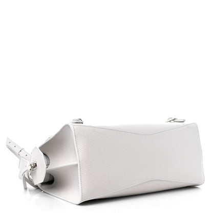 Balenciaga Grained Calfskin Neo Classic Silver Hardware S City Chalky White 4 of 8