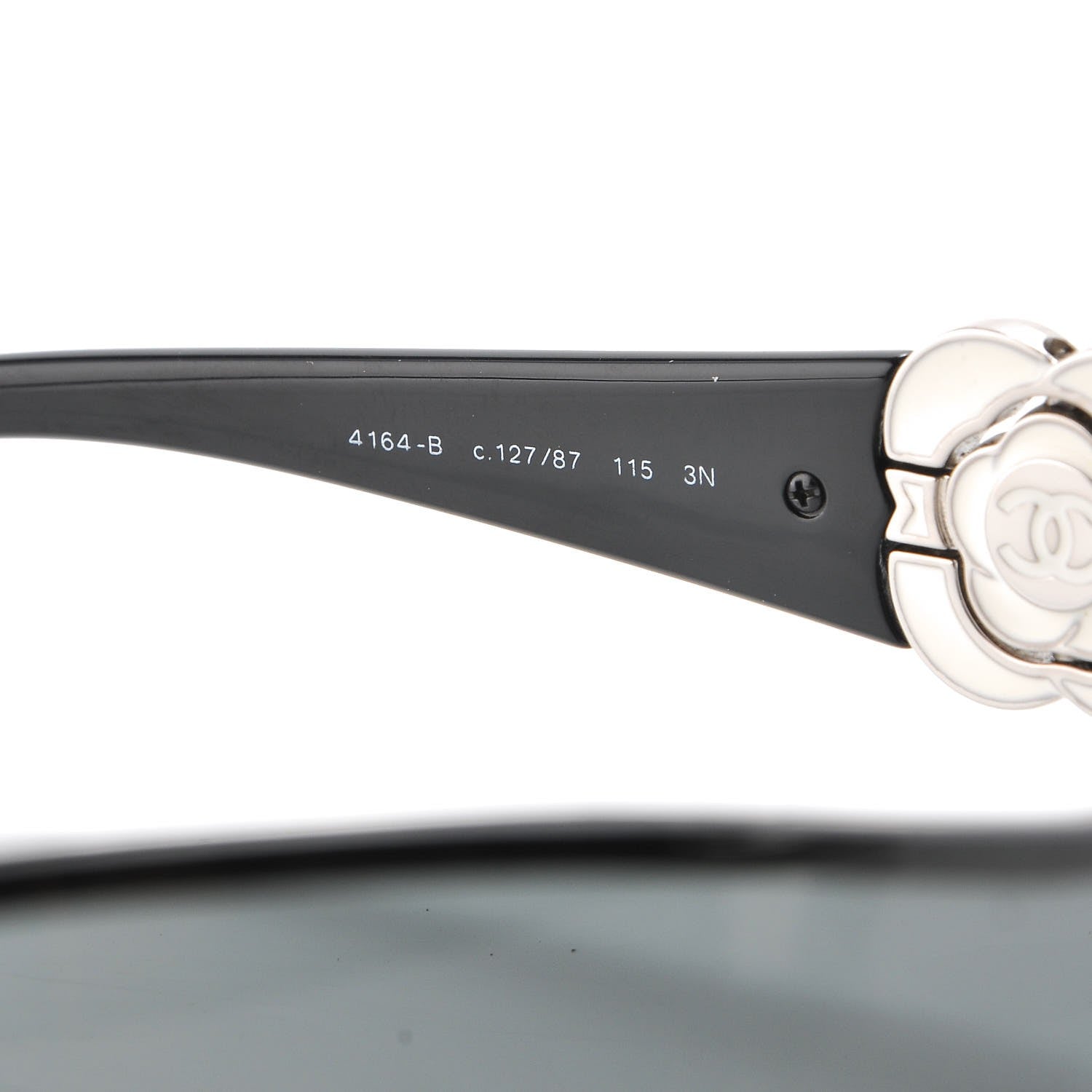 Chanel Swarovski Crystal Camellia CC Sunglasses 4164-B Black 6 of 7