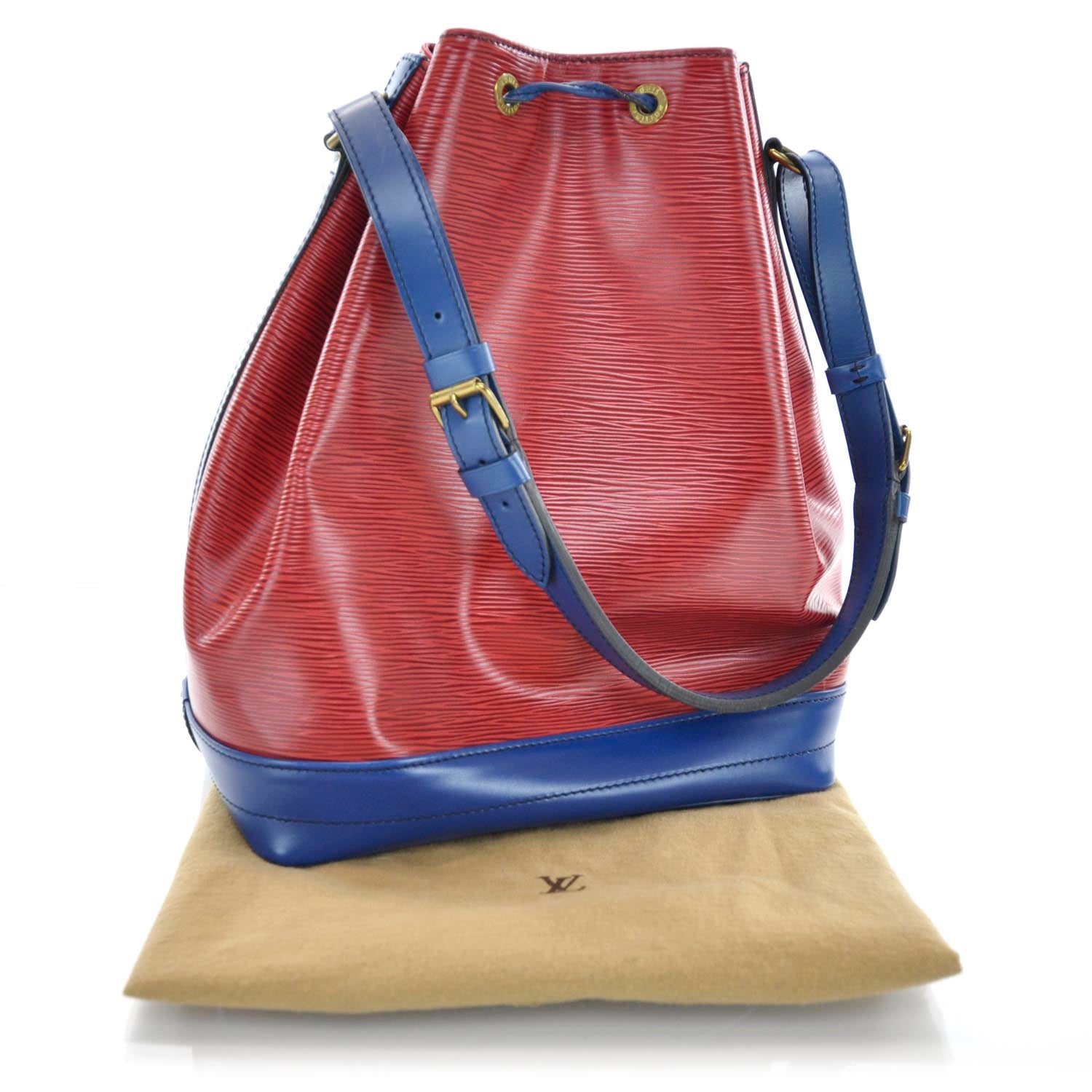 Louis Vuitton Epi Large Noe Red Blue 3 of 12