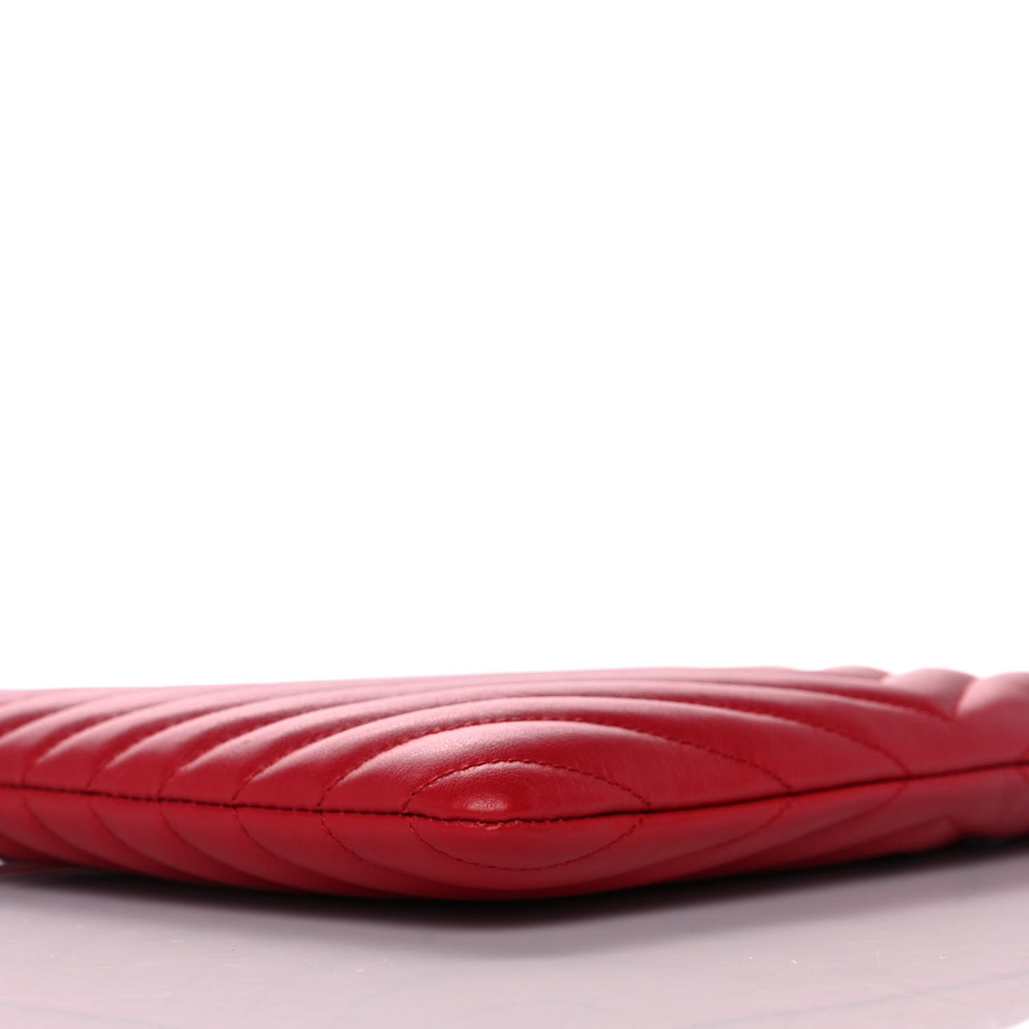 Calfskin Matelasse Chevron Monogram A5 Wristlet Bandana Red