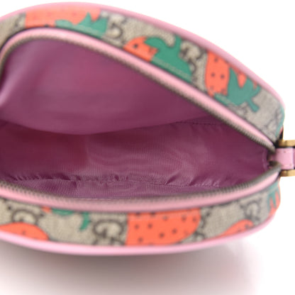 Gucci GG Supreme Monogram Strawberry Round Wrist Wallet 5 of 10