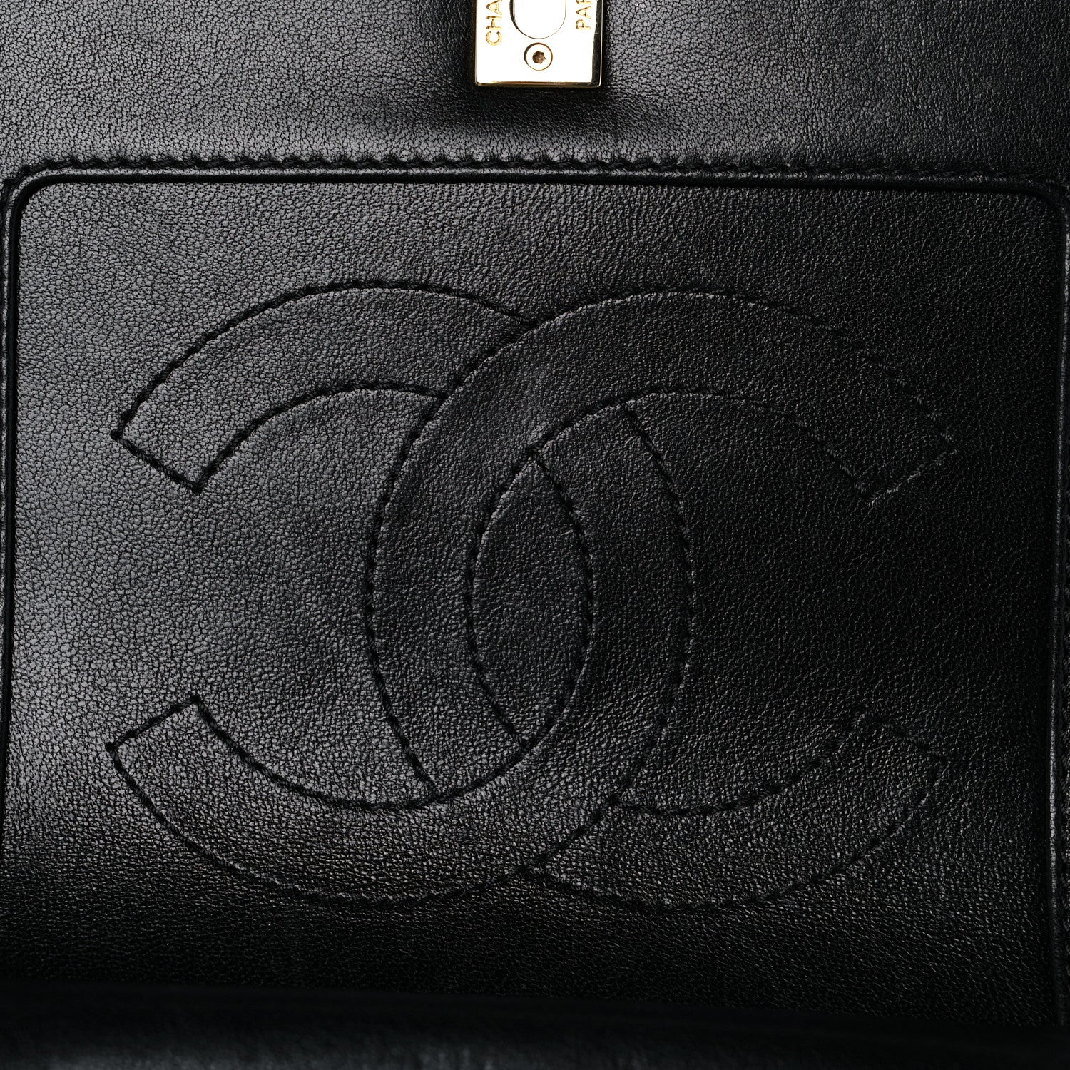 Chanel Sheepskin Quilted Medium Vintage Mademoiselle Flap Black 15 of 24