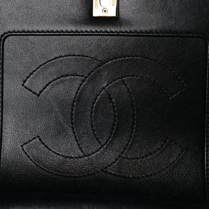 Chanel Sheepskin Quilted Medium Vintage Mademoiselle Flap Black 15 of 24