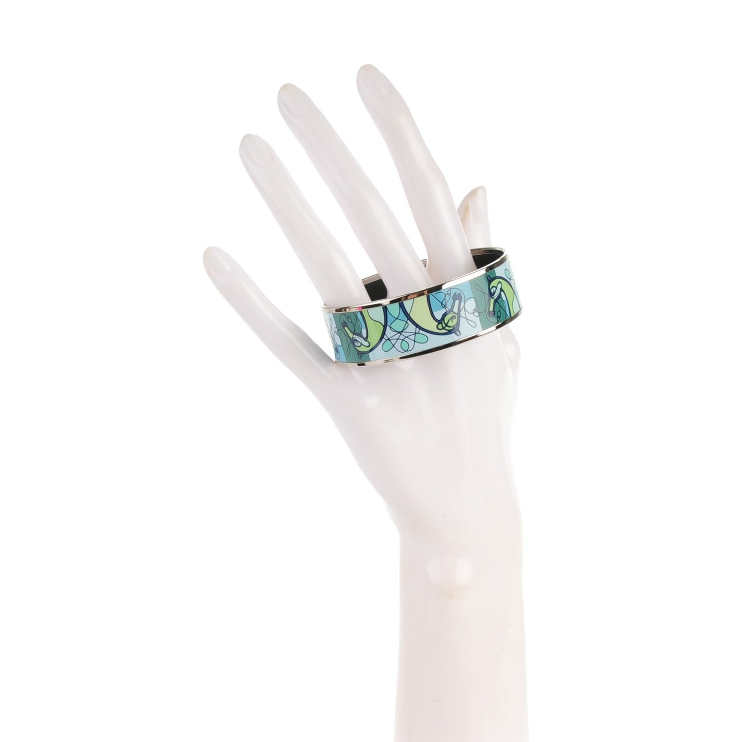 Enamel Printed Wide Coup De Fouet Bracelet 65