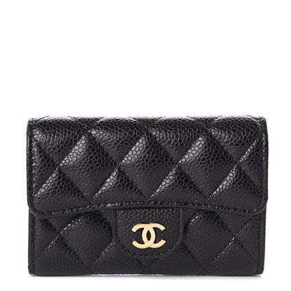 Chanel Caviar Quilted Flap Card Holder Black 1 of 11