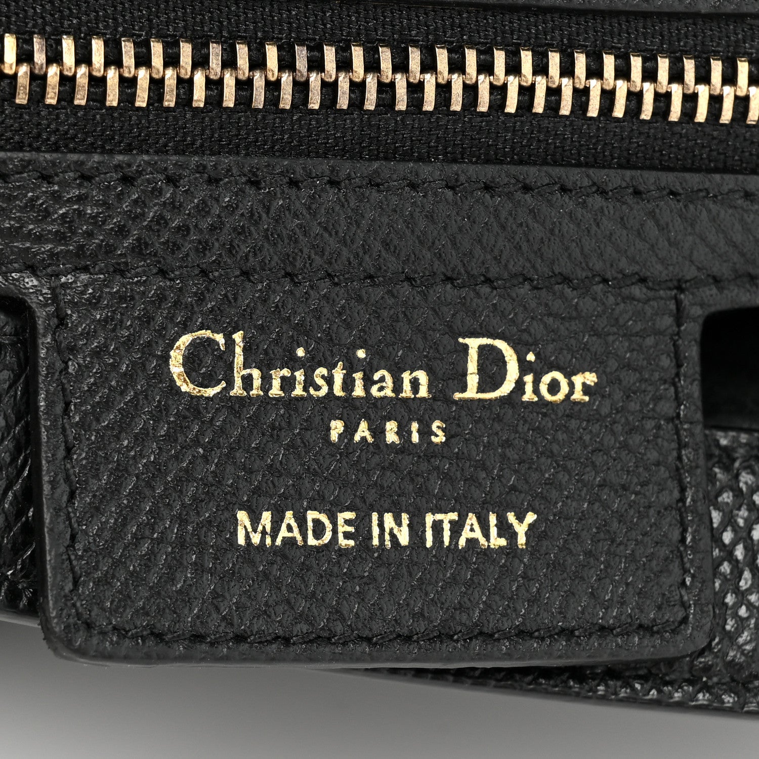 Christian Dior Grained Calfskin Saddle Bag Black 7 of 9