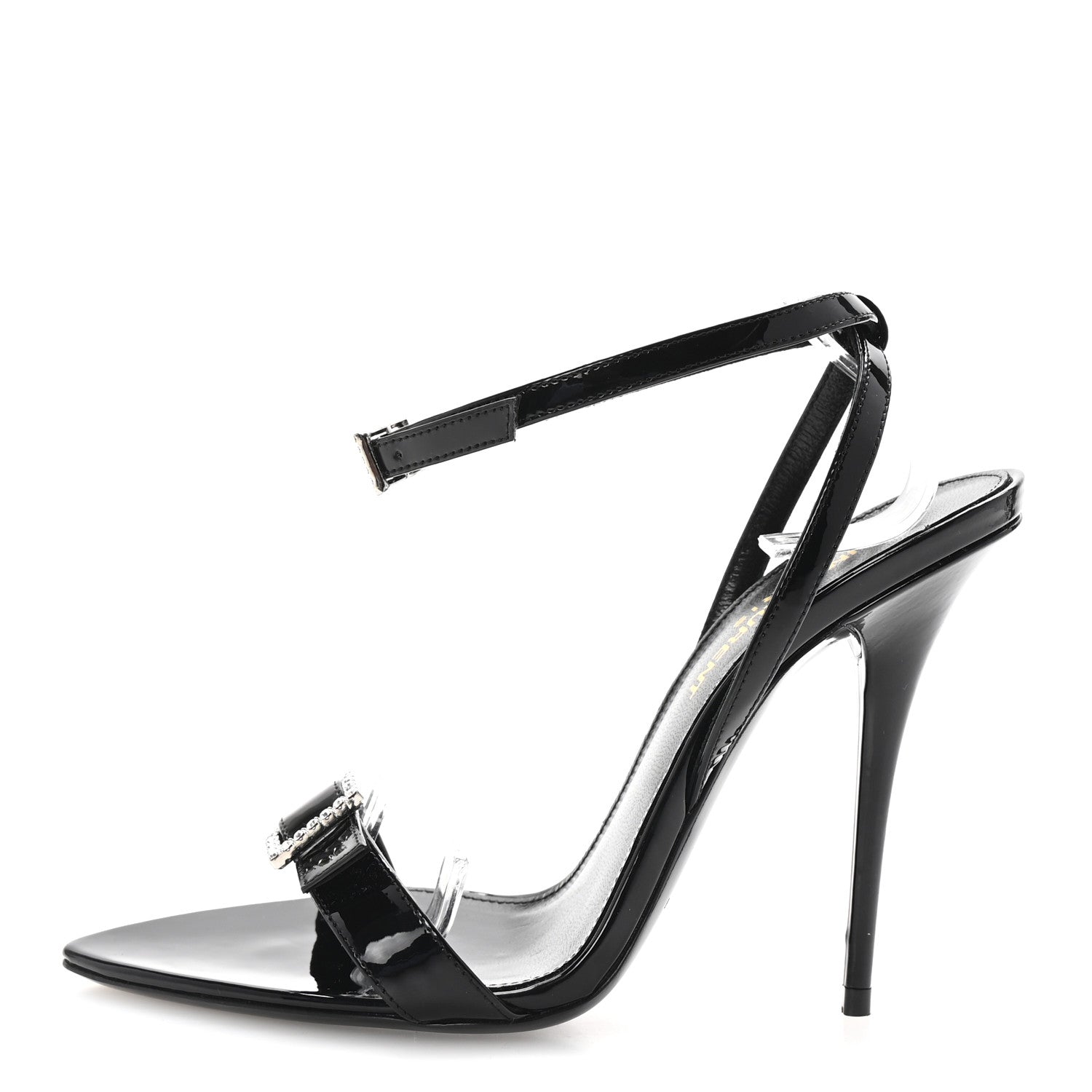 Saint Laurent Vernice Crystal Gippy 110 Sandals 35 Black 1 of 9
