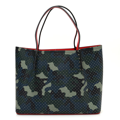 Christian Louboutin Calfskin Spiked Camouflage Large Cabarock Shopper Tote Multicolor 1 of 13