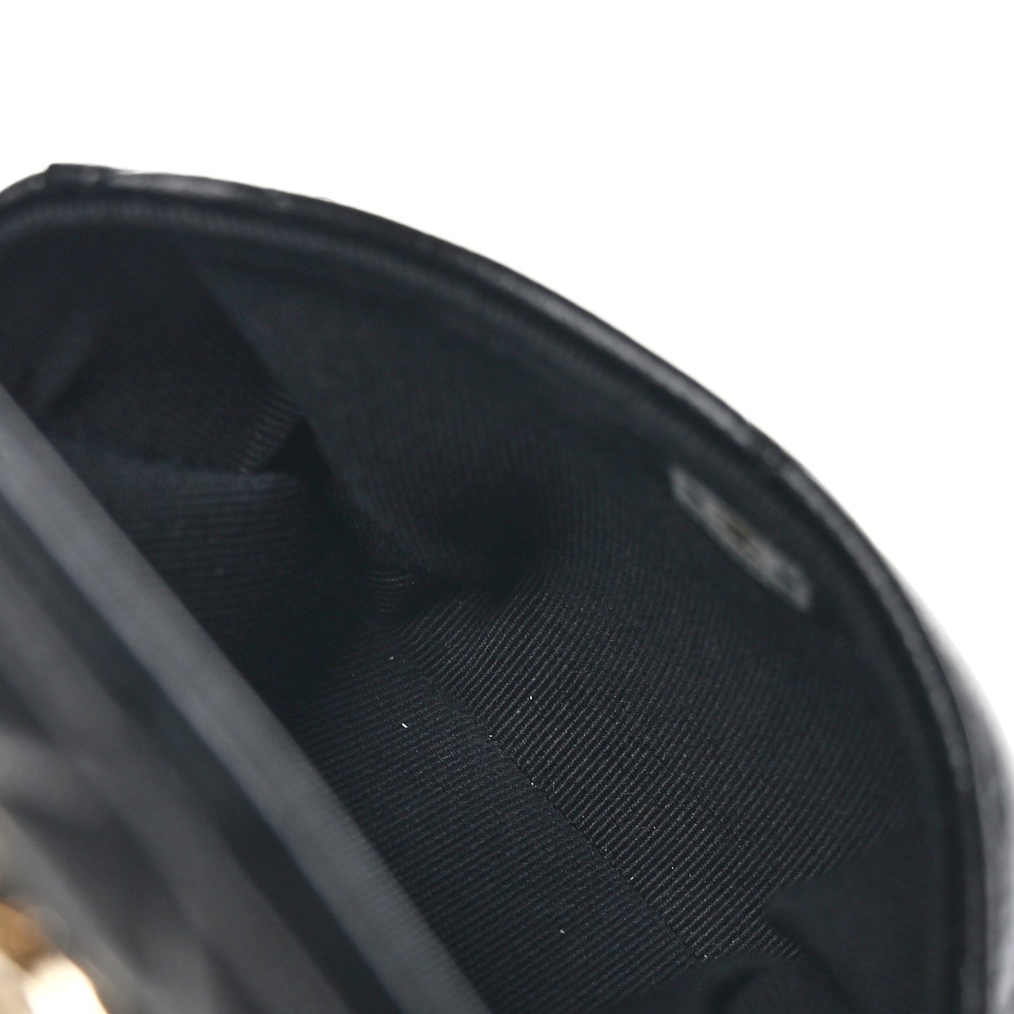 Lambskin Quilted Pearl Top Handle Clutch With Chain Black