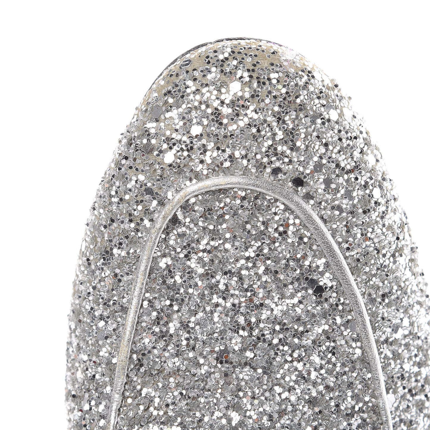 Glitter Womens Princetown Slippers 39.5 Silver