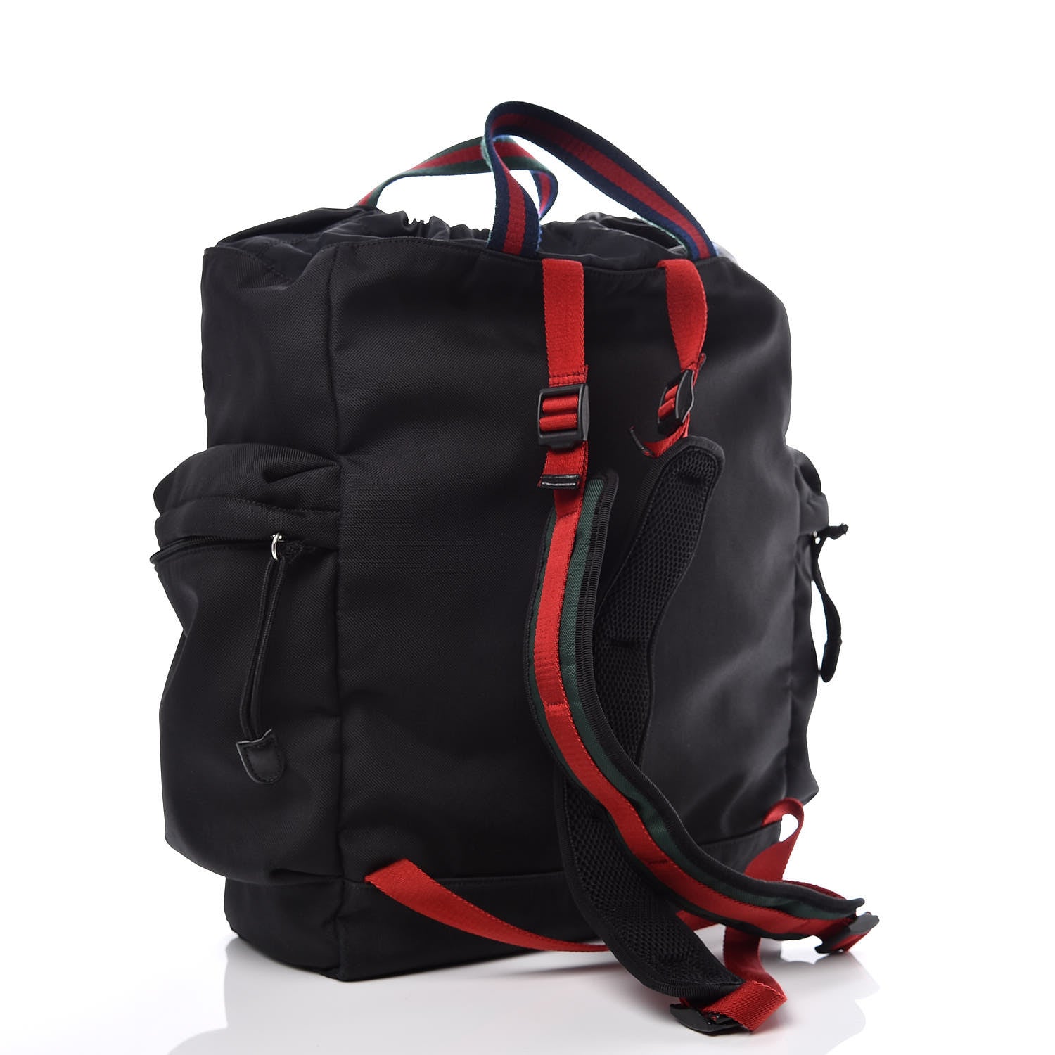 Gucci Techno Canvas Web Drawstring Backpack Black 4 of 14