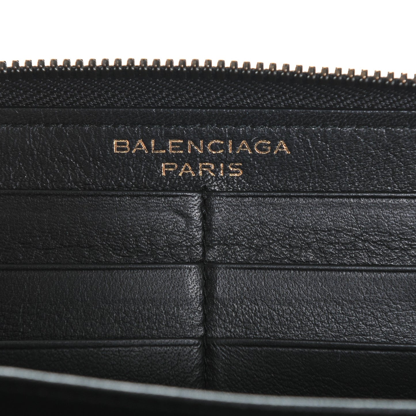Calfskin Papier Continental Zip Around Wallet Black
