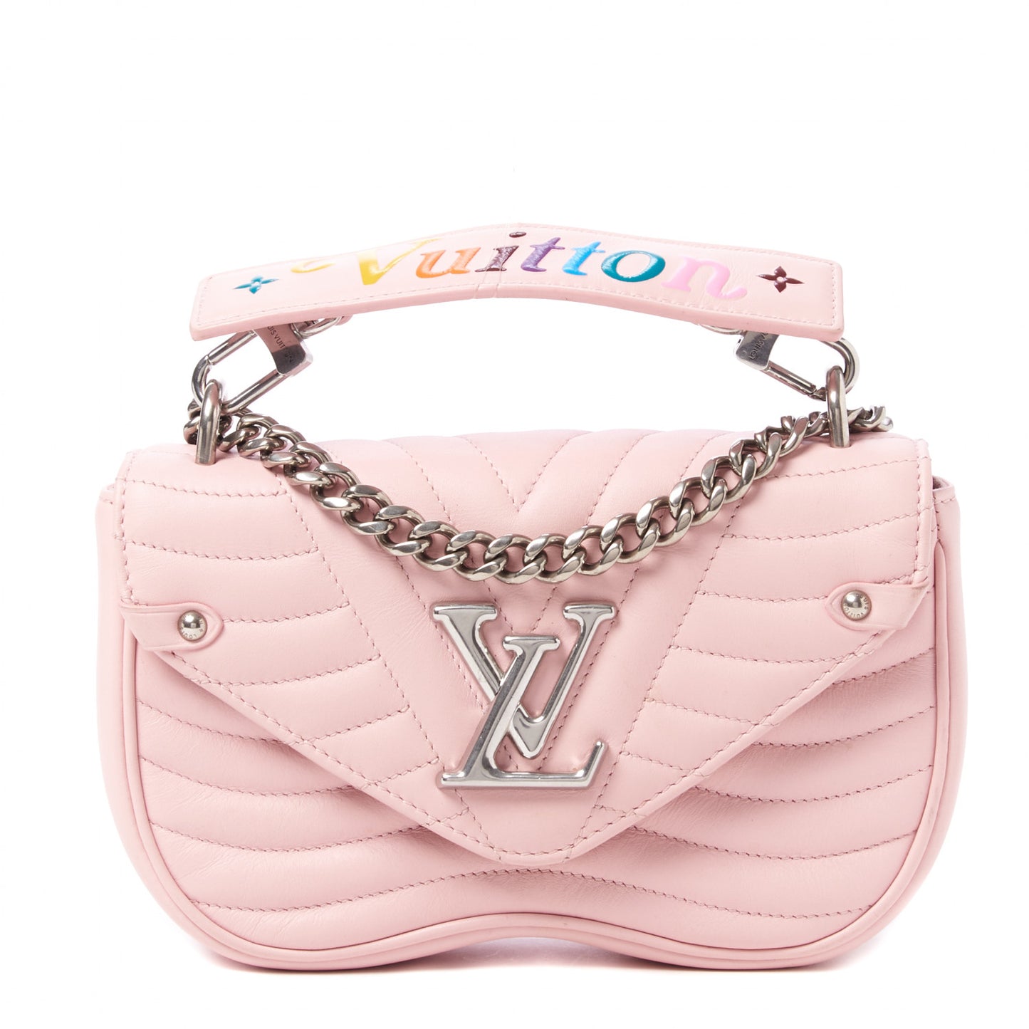 Calfskin New Wave Chain PM Smoothie Pink