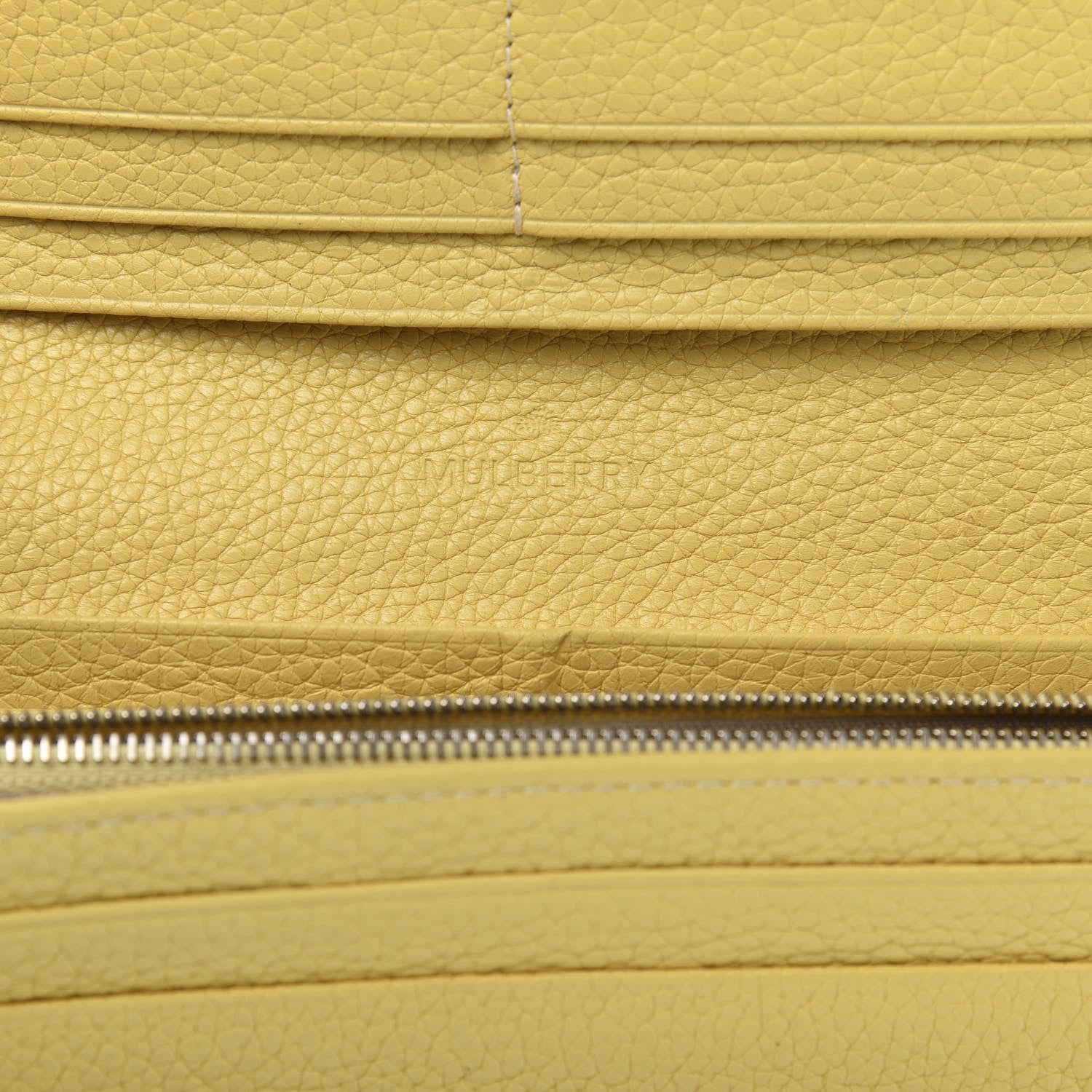 Mulberry Soft Large Grain Calfskin Eliza Continental Wallet Camomile 6 of 9