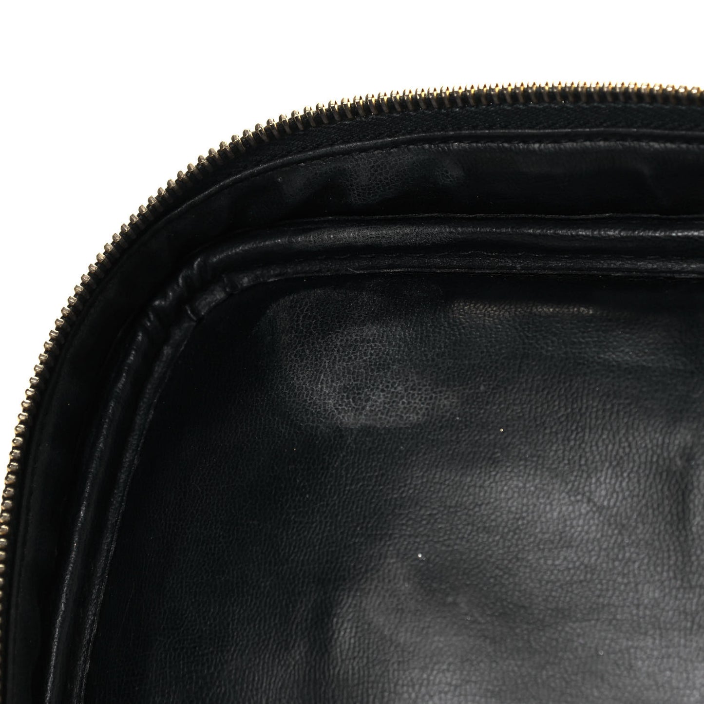 Lambskin Vanity Cosmetic Case Black