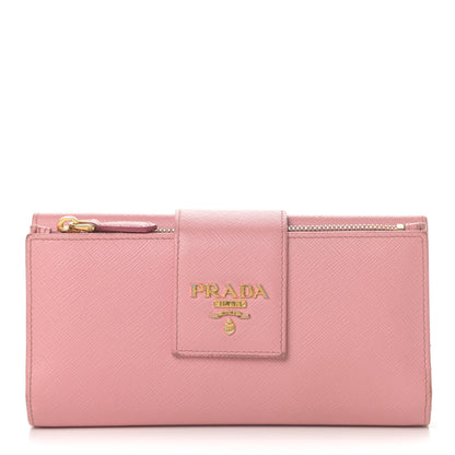 Prada Saffiano Metal Tab Wallet Petalo 1 of 11