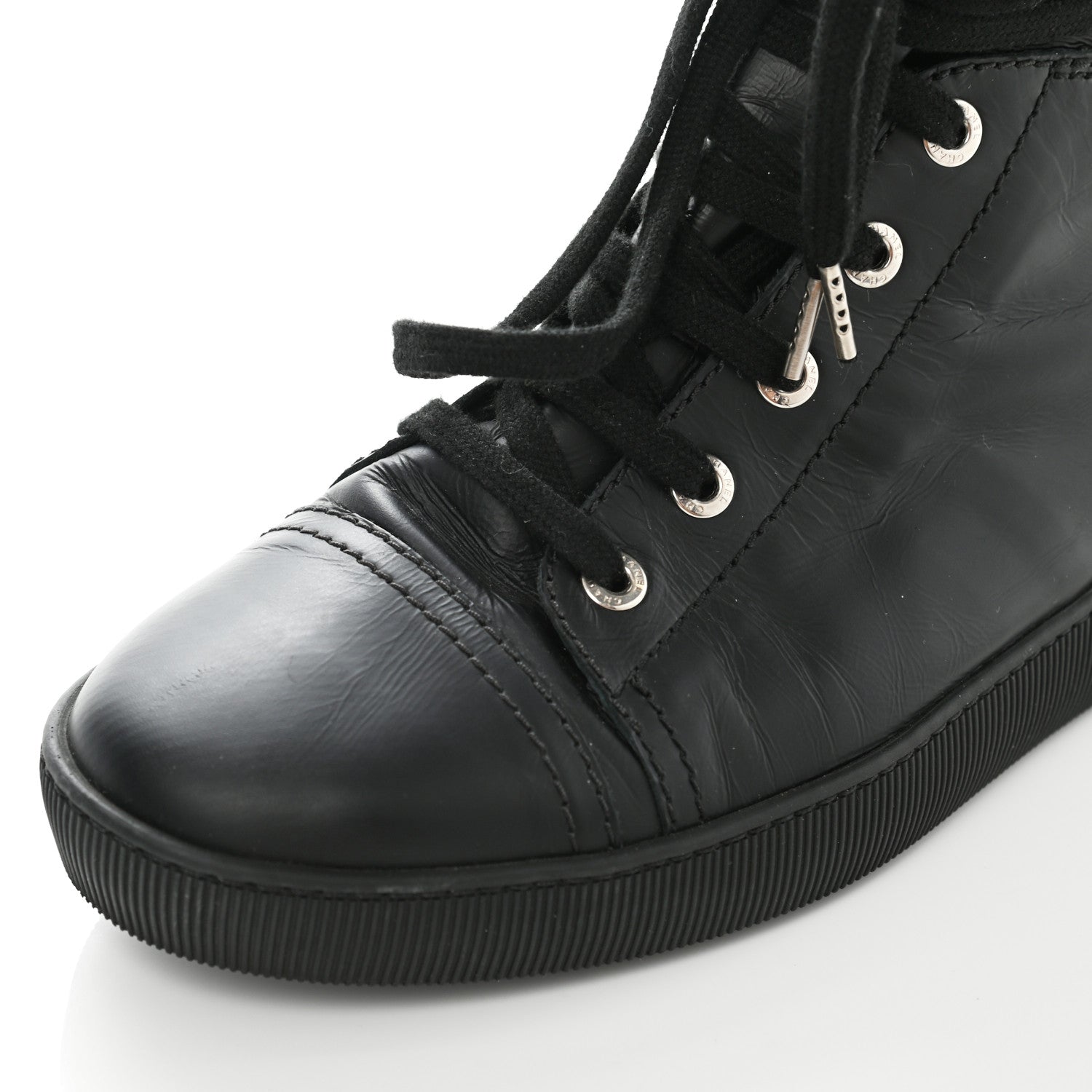 Chanel Lambskin Boots 38 Black 8 of 11