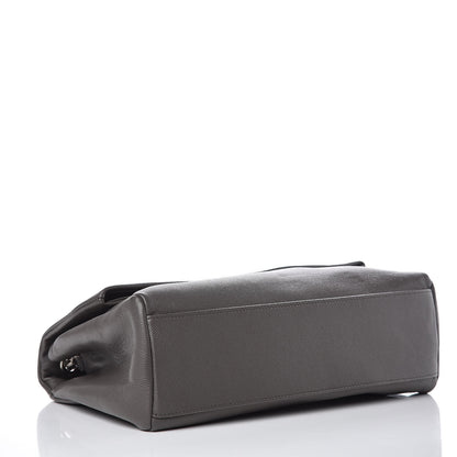 Saint Laurent Grain De Poudre Medium West Hollywood Monogram Fold-Over Earth 4 of 9