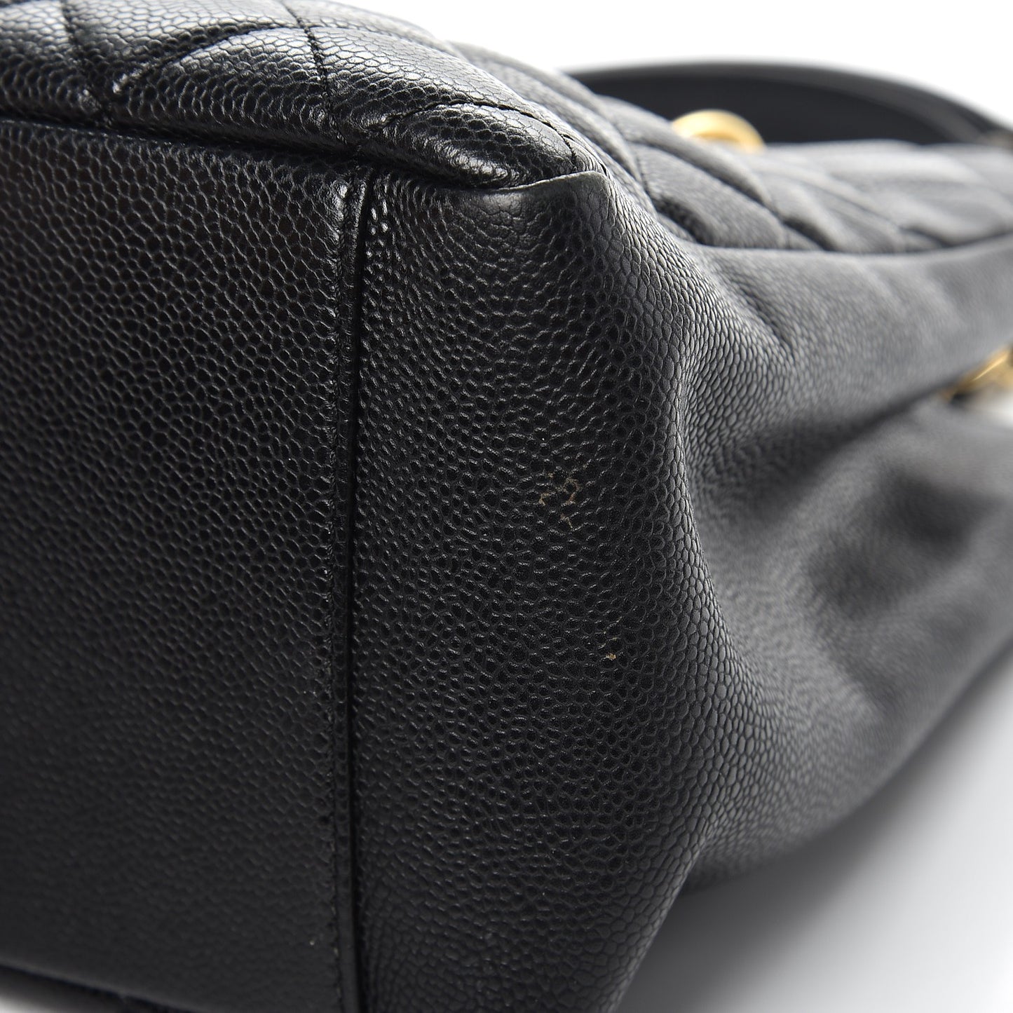 Caviar Quilted Grand Shopping Tote GST Black