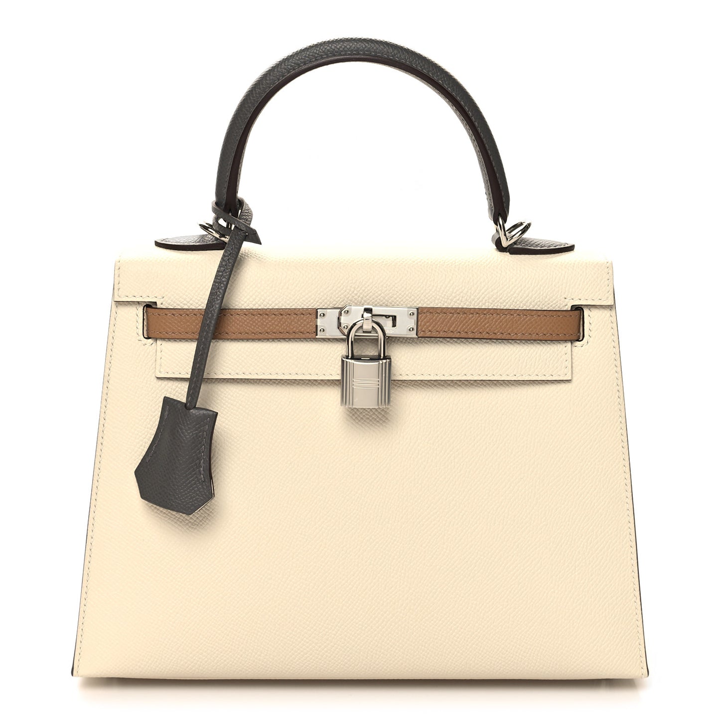 Epsom Tri-Color Kelly Sellier 25 Nata Chai Gris Meyer