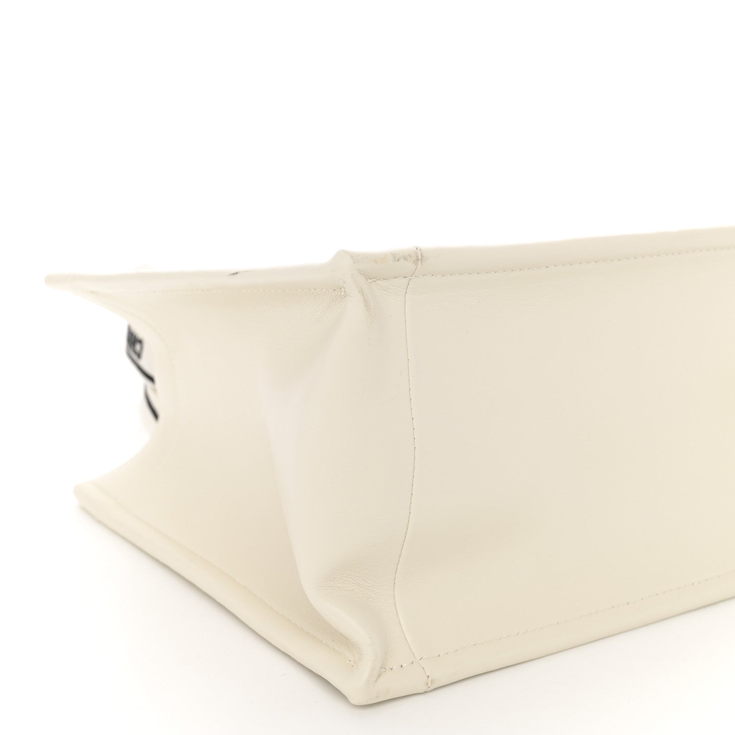 Christian Dior Calfskin Canvas Embroidered Small Dioramour Je Vous Adore Book Tote With Strap White Black Red 9 of 12