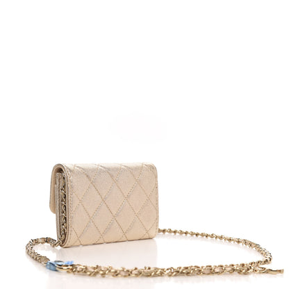 Chanel Metallic Lambskin Quilted Flap Chain Waist Bag Gold 3 of 11