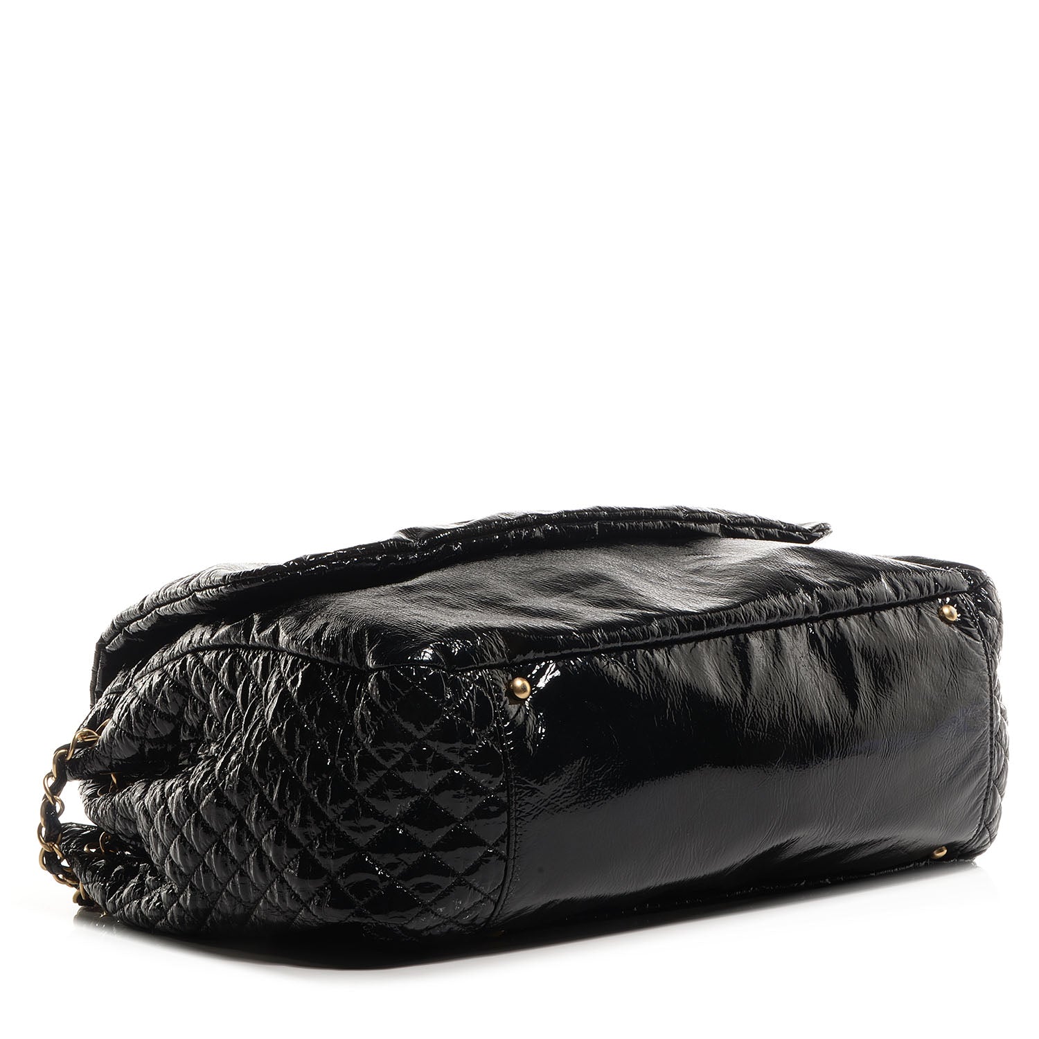 Chanel Vinyl Rock and Chain Large Flap Black 4 of 7