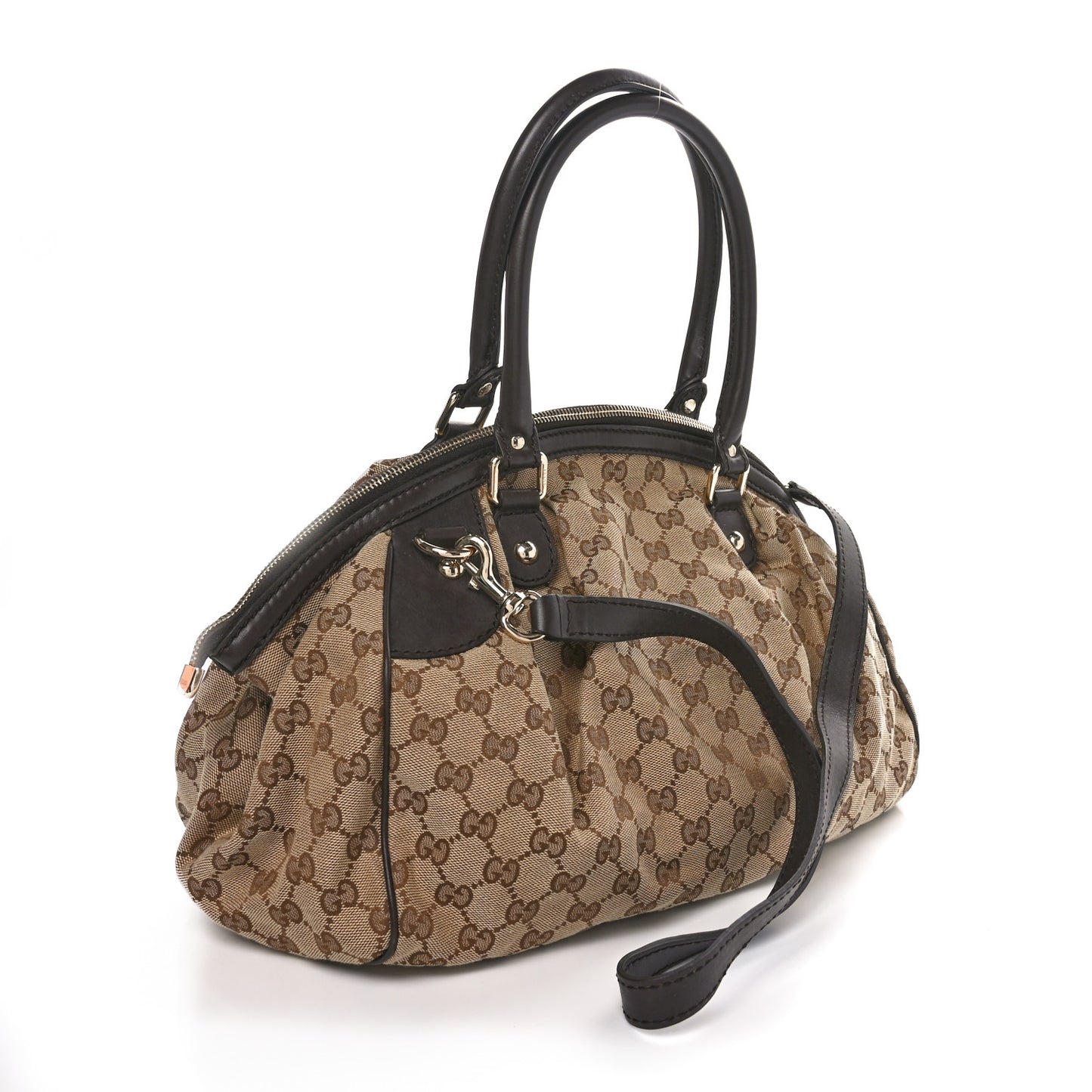 Monogram Medium Sukey Boston Bag Brown