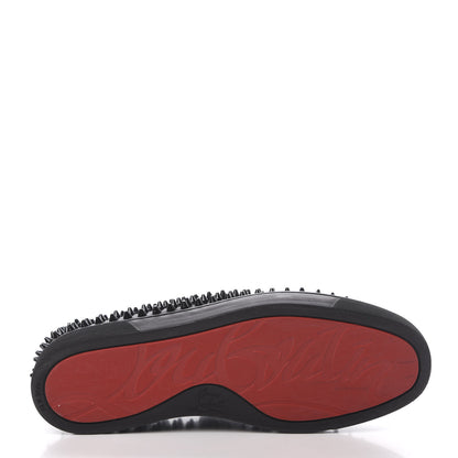 Christian Louboutin Patent Spikes Mens Galactokai Flat 44 Black Lucido 6 of 14