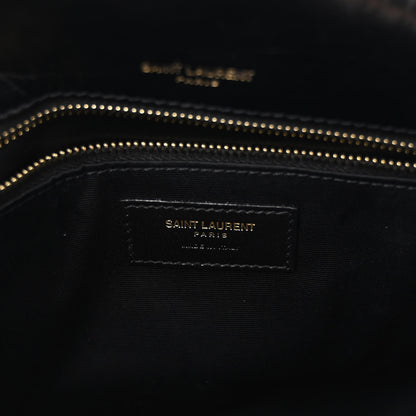 Saint Laurent Crinkled Calfskin Matelasse Monogram Medium Niki Chain Satchel Black 6 of 11